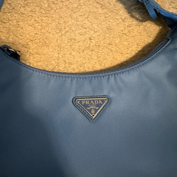 Prada Sky Blue Nylon Shoulder Bag - Picture 3 of 7